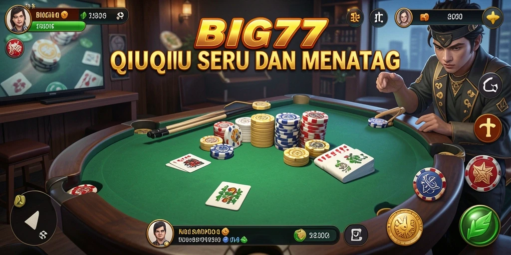 Screenshot permainan QiuQiu menunjukkan pertarungan seru antara pemain.