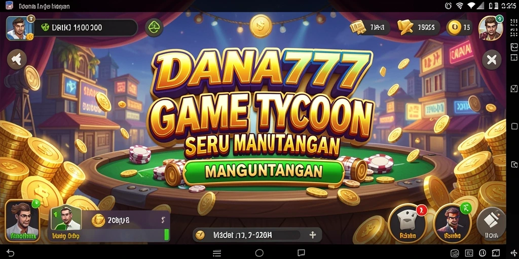 Tampilan permainan <strong>DANA777</strong> yang menarik dengan elemen Tycoon yang seru.