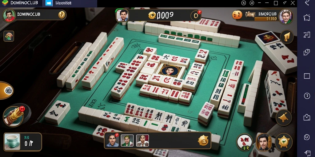 Tampilan permainan Mahjong seru di DOMINOCLUB yang penuh tantangan.