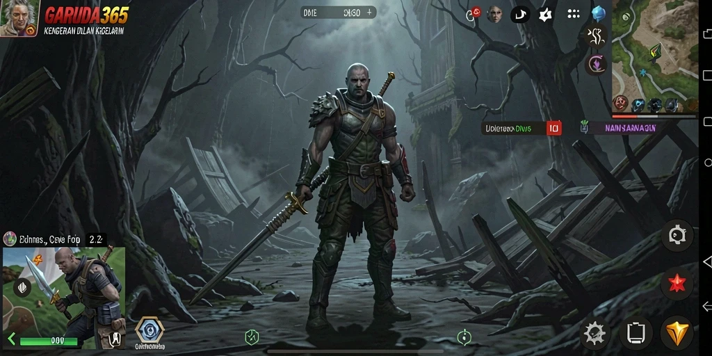Screenshot GARUDA365 menampilkan suasana mencekam dan gameplay yang menegangkan.