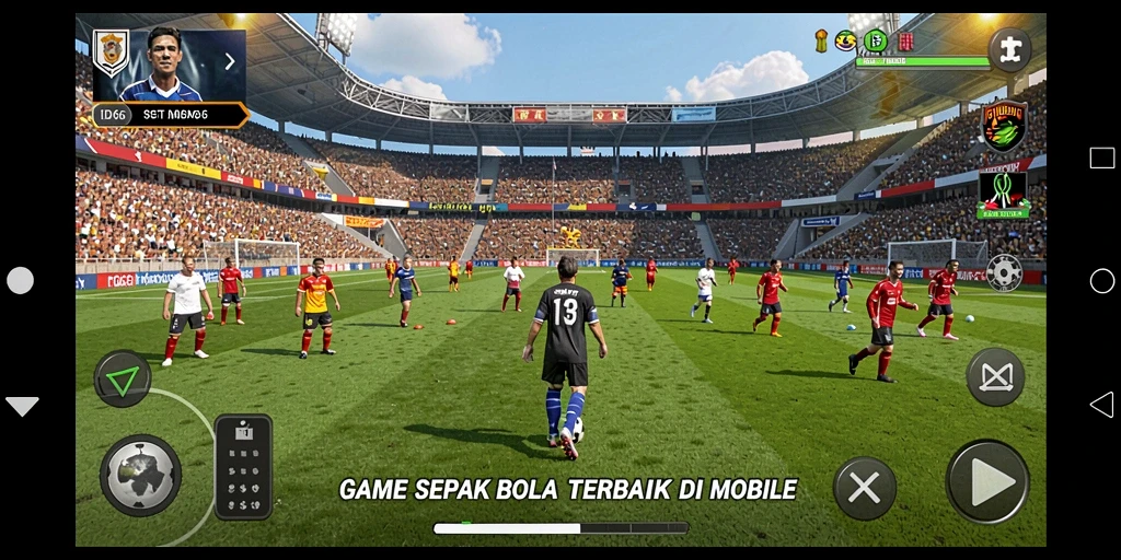 Tampilan gameplay seru dan realistis di ID66 saat bertanding.