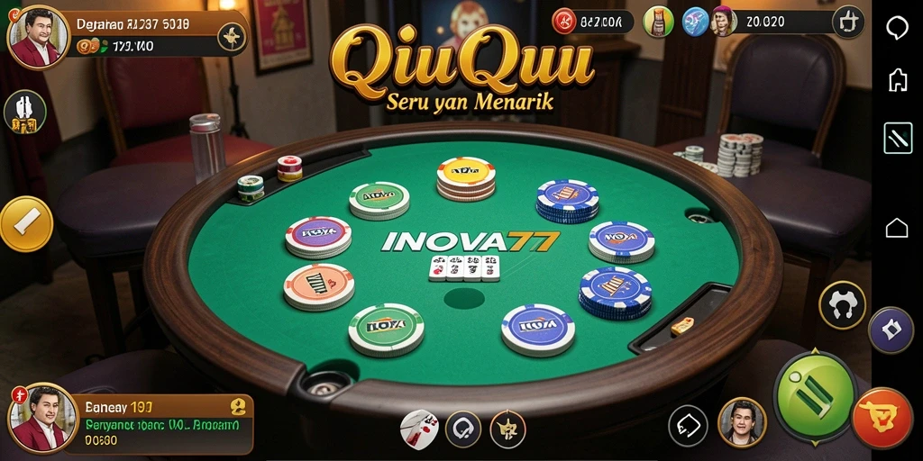 Tampilan menarik dari gameplay QiuQiu di INOVA77.
