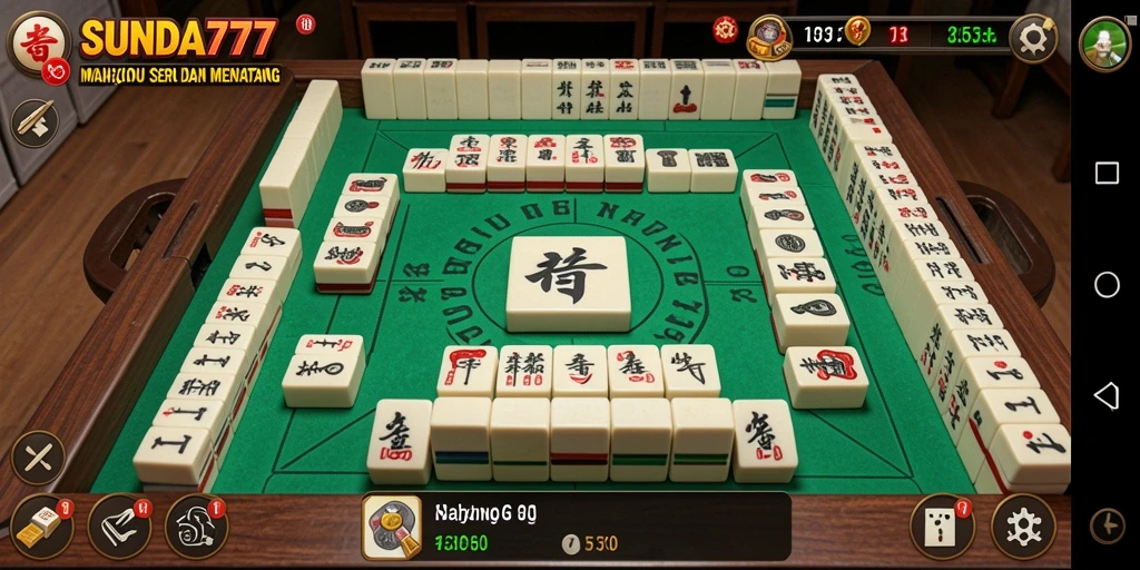 Tampilan gameplay SUNDA777 yang seru dalam permainan Mahjong.